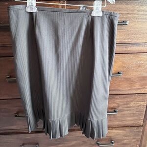 Milano Charcoal Striped 2 piece Suit - Pencil Skirt + long sleeve jacket